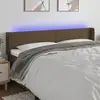 vidaXL Tête de lit à LED Marron foncé 203x16x78/88 cm Tissu