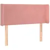 vidaXL Tête de lit à LED Rose 103x16x78/88 cm Velours