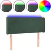 vidaXL Tête de lit à LED Vert foncé 147x16x78/88 cm Velours