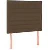 vidaXL Tête de lit à LED Marron foncé 90x5x118/128 cm Tissu