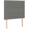 vidaXL Tête de lit à LED Gris foncé 90x5x118/128 cm Tissu