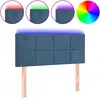 vidaXL Tête de lit à LED Bleu foncé 144x5x118/128 cm Velours