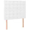 vidaXL Tête de lit à LED Blanc 90x5x118/128 cm Similicuir