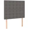 vidaXL Tête de lit à LED Gris 100x5x118/128 cm Similicuir