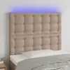vidaXL Tête de lit à LED Cappuccino 100x5x118/128 cm Similicuir