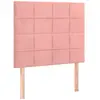 vidaXL Tête de lit à LED Rose 80x5x118/128 cm Velours