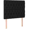 vidaXL Tête de lit à LED Noir 100x7x118/128 cm Tissu
