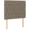 vidaXL Tête de lit à LED Taupe 90x7x118/128 cm Tissu