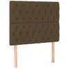 vidaXL Tête de lit à LED Marron foncé 90x7x118/128 cm Tissu
