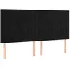 vidaXL Tête de lit à LED Noir 200x5x118/128 cm Velours