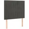 vidaXL Tête de lit à LED Gris foncé 100x5x118/128 cm Velours