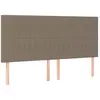 vidaXL Tête de lit à LED Taupe 160x5x118/128 cm Tissu