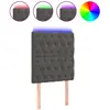 vidaXL Tête de lit à LED Gris foncé 80x7x118/128 cm Velours