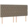 vidaXL Tête de lit à LED Taupe 180x7x118/128 cm Tissu