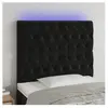vidaXL Tête de lit à LED Noir 90x7x118/128 cm Velours