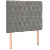 vidaXL Tête de lit à LED Gris clair 90x7x118/128 cm Velours