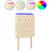 vidaXL Tête de lit à LED Crème 144x7x118/128 cm Tissu