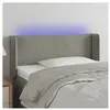 vidaXL Tête de lit à LED Gris clair 103x16x78/88 cm Velours