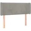 vidaXL Tête de lit à LED Gris clair 93x16x78/88 cm Velours