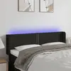 vidaXL Tête de lit à LED Noir 147x16x78/88 cm Tissu