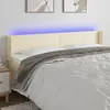 vidaXL Tête de lit à LED Crème 203x16x78/88 cm Similicuir