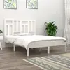 vidaXL Cadre de lit Blanc Bois de pin massif 140x200 cm