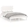 vidaXL Cadre de lit Blanc 140x190 cm Bois massif