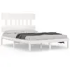 vidaXL Cadre de lit Blanc Bois massif 200x200 cm