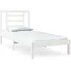 vidaXL Cadre de lit Blanc Bois massif 75x190 cm Petit simple