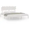 vidaXL Cadre de lit Blanc 200x200 cm Bois massif