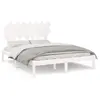 vidaXL Cadre de lit Blanc 160x200 cm Bois massif