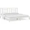 vidaXL Cadre de lit Blanc Bois de pin massif 200x200 cm