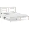vidaXL Cadre de lit Blanc Bois de pin massif 160x200 cm