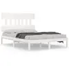 vidaXL Cadre de lit Blanc Bois massif 120x200 cm
