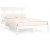 vidaXL Cadre de lit Blanc Bois massif 180x200 cm Super King