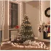 vidaXL Guirlande lumineuse à LED groupées 400LED Blanc chaud 7,4 m PVC