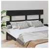 vidaXL Tête de lit Noir 164x3x81 cm Bois massif de pin