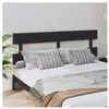 vidaXL Tête de lit Noir 204x3x81 cm Bois massif de pin