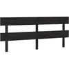 vidaXL Tête de lit Noir 184x3x81 cm Bois massif de pin