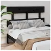 vidaXL Tête de lit Noir 124x3x81 cm Bois massif de pin