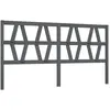vidaXL Tête de lit Gris 206x4x100 cm Bois massif de pin