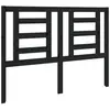 vidaXL Tête de lit Noir 126x4x100 cm Bois massif de pin