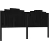 vidaXL Tête de lit Noir 206x4x110 cm Bois massif de pin