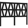 vidaXL Tête de lit Noir 126x4x100 cm Bois massif de pin