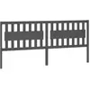 vidaXL Tête de lit Gris 205,5x4x100 cm Bois massif de pin