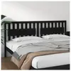 vidaXL Tête de lit Noir 205,5x4x100 cm Bois massif de pin