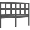 vidaXL Tête de lit Gris 125,5x4x100 cm Bois massif de pin