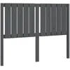 vidaXL Tête de lit Gris 125,5x4x100 cm Bois massif de pin
