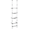 vidaXL Support de jardin télescopique à 3 étagères Argenté Aluminium
