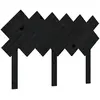 vidaXL Tête de lit Noir 122,5x3x80,5 cm Bois massif de pin